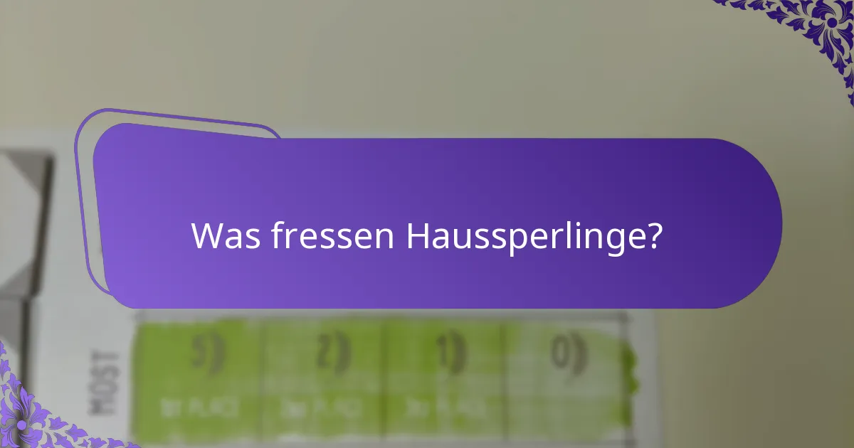 Wo leben Haussperlinge typischerweise?