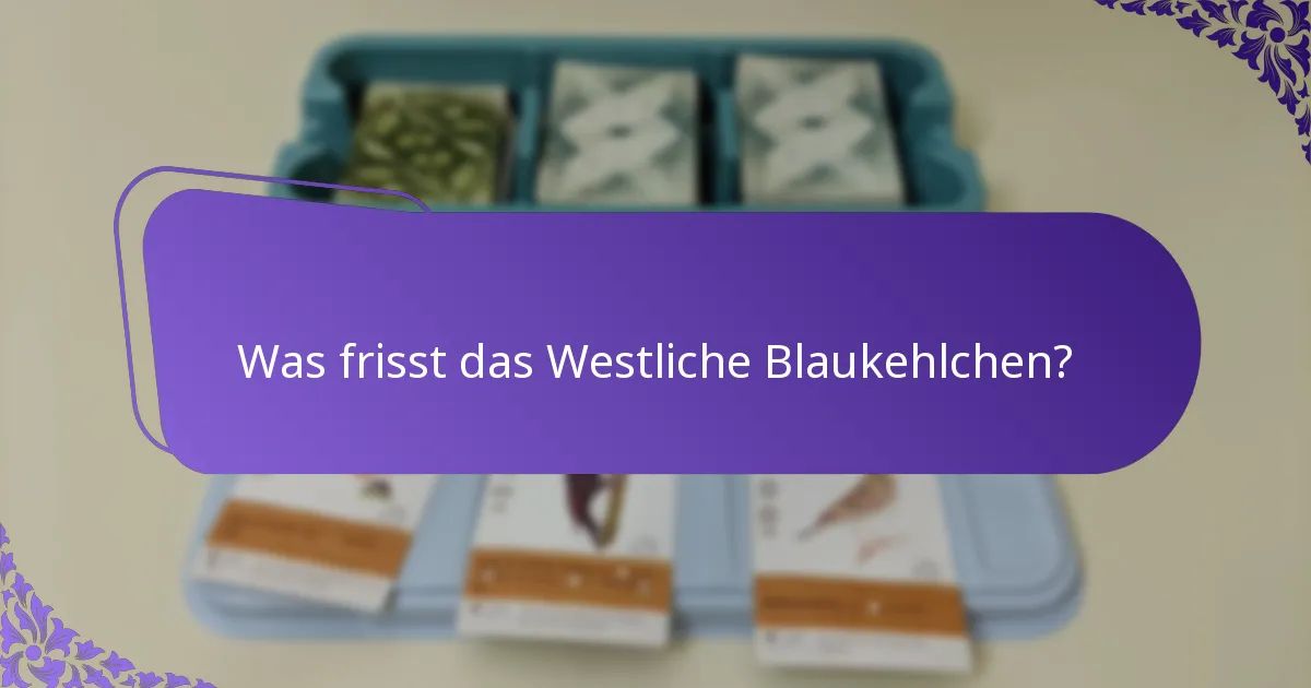 Was frisst das Westliche Blaukehlchen?