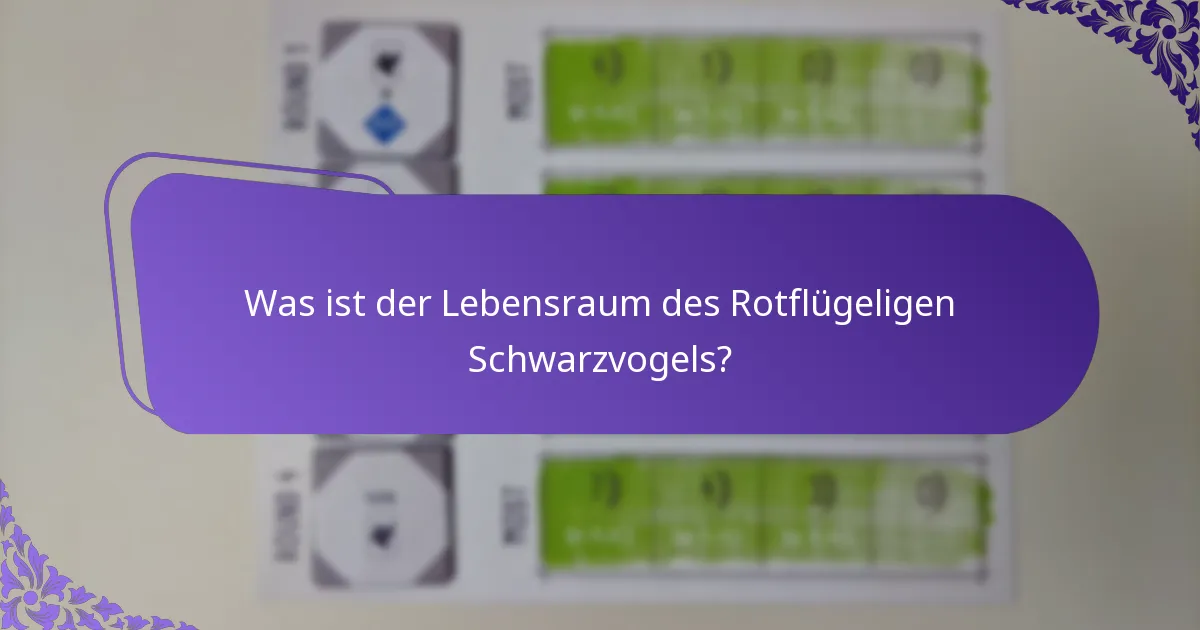 Wie passt sich das Verhalten des Rotflügeligen Schwarzvogels an Umweltveränderungen an?