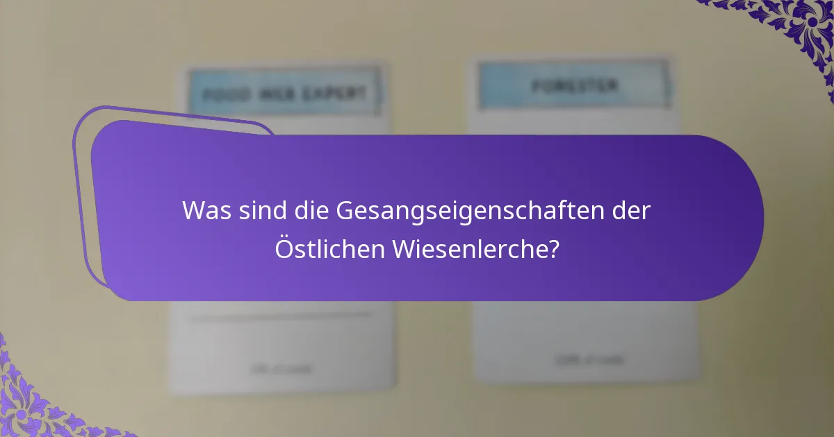 Wo lebt die Östliche Wiesenlerche typischerweise?