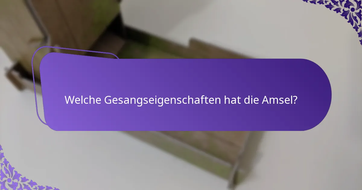 Wo lebt die Amsel typischerweise?