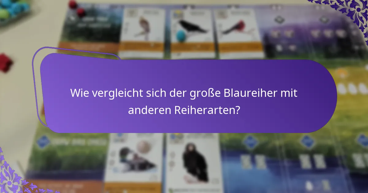 Wie vergleicht sich der große Blaureiher mit anderen Reiherarten?